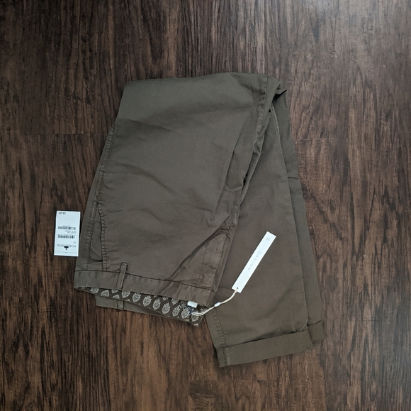 Caslon Nordstrom Olive Green Chino Ankle Pants - Picture 6 of 8